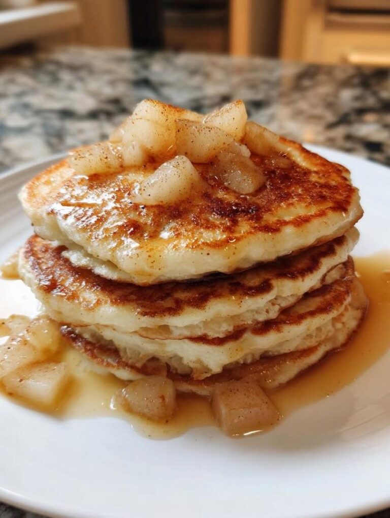 Fluffy Pear Cinnamon Cottage Pancakes