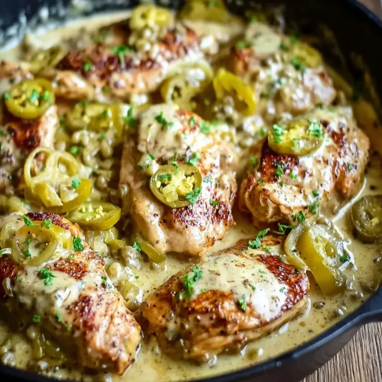 Creamy Pepperoncini Chicken Skillet Recipe – Quick & Easy