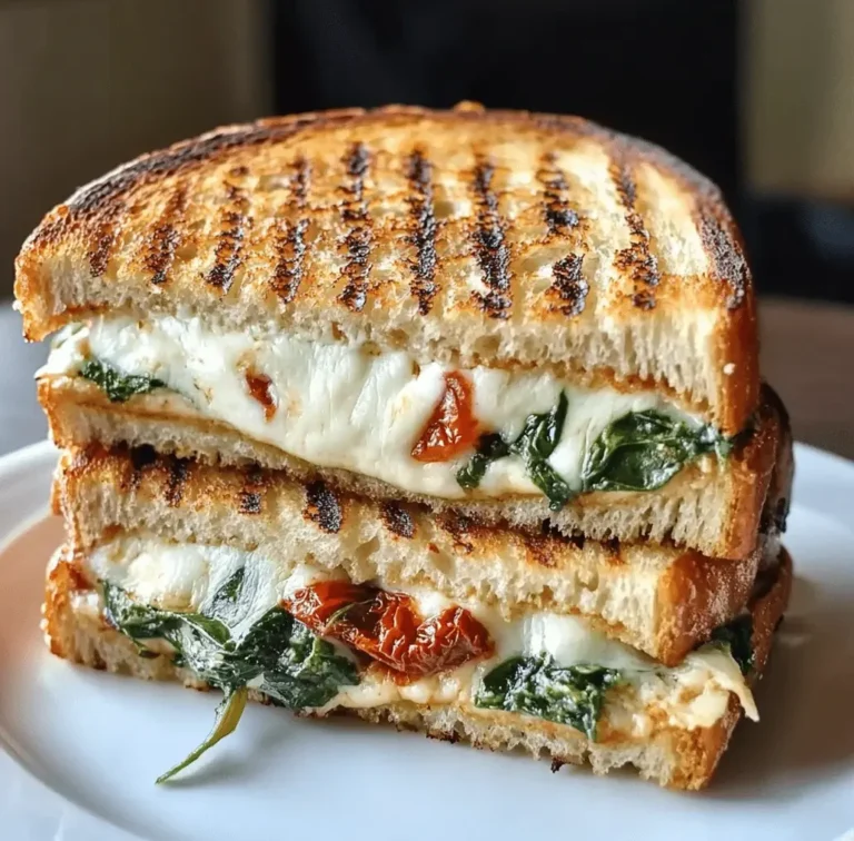 Creamy Sun-Dried Tomato Spinach Ricotta Grilled Cheese