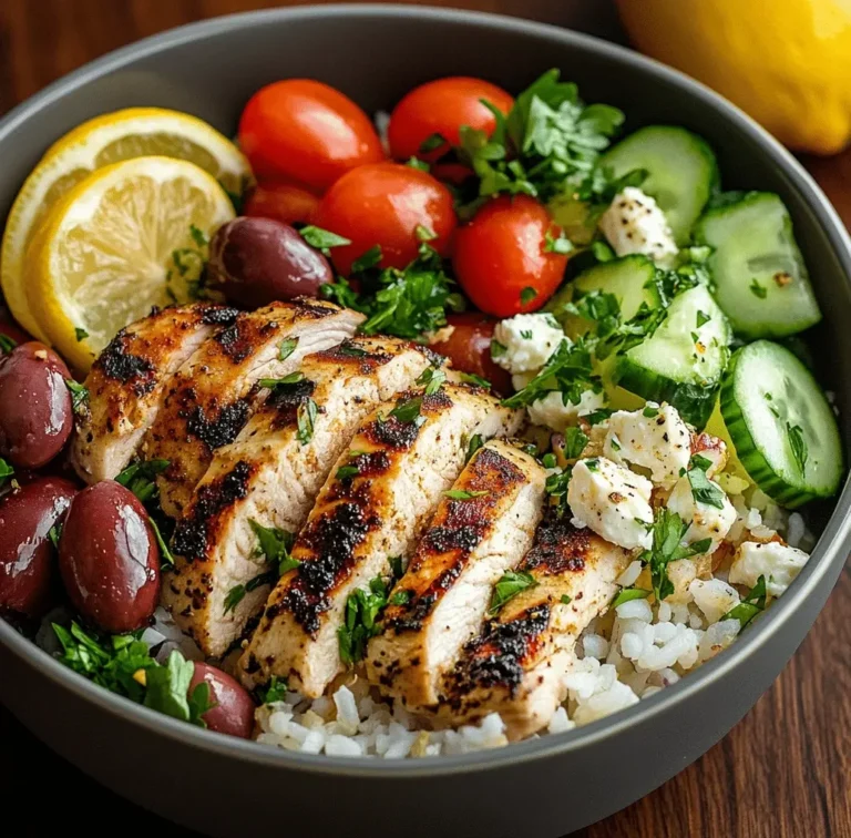 Zesty Mediterranean Chicken Rice Bowl Bliss