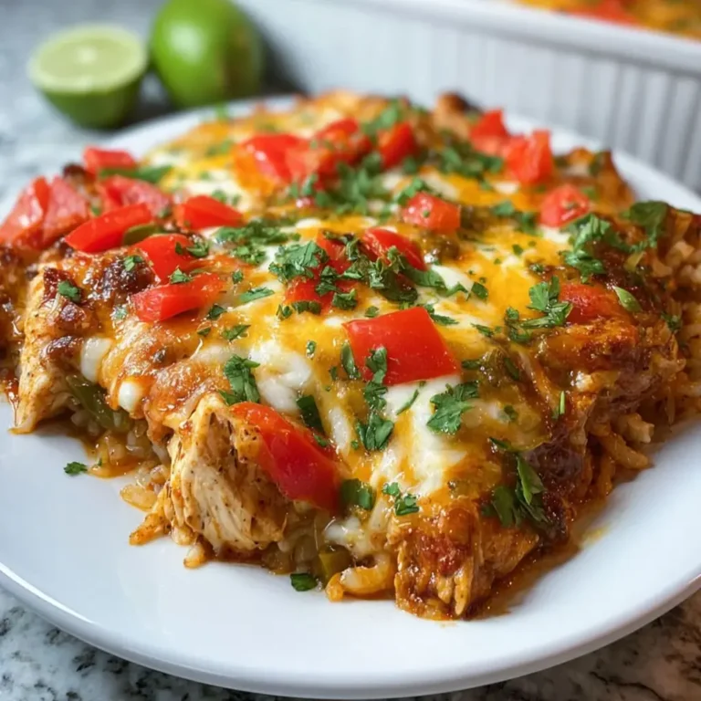 Cheesy Fajita Chicken Casserole | Easy Family Dinner