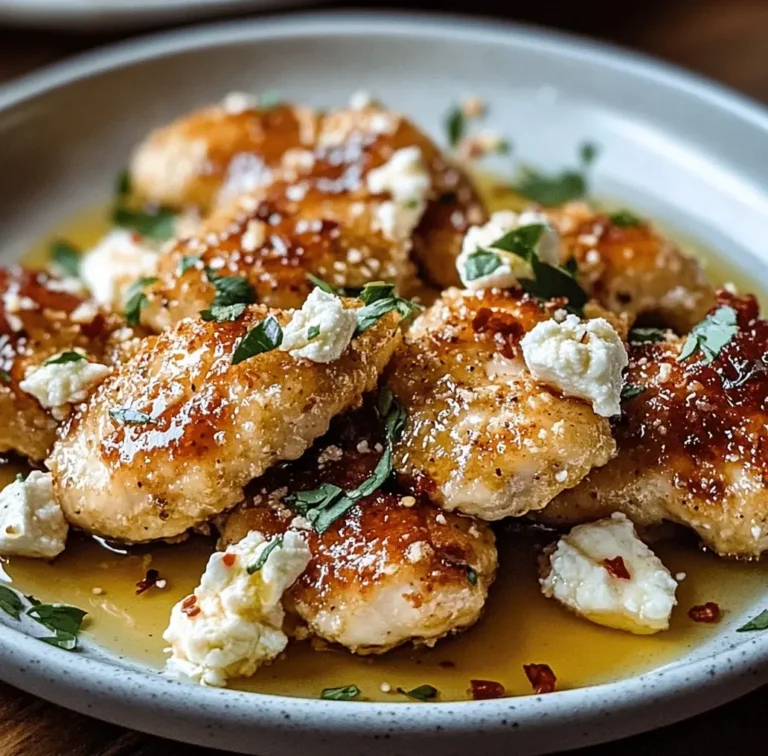 Juicy Crispy Hot Honey Feta Chicken