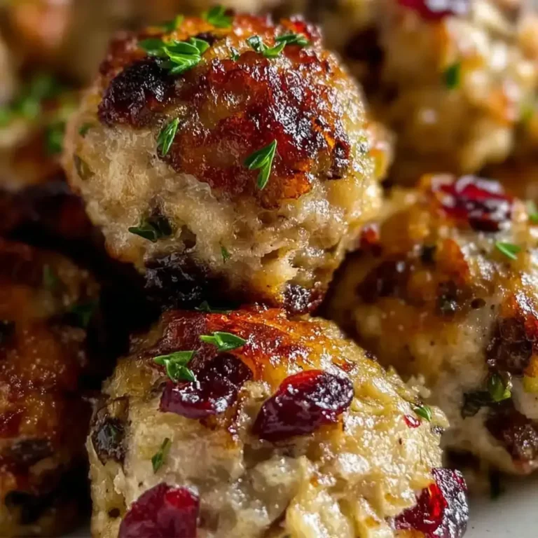Cranberry Turkey Stuffing Balls – Easy Holiday Recipe