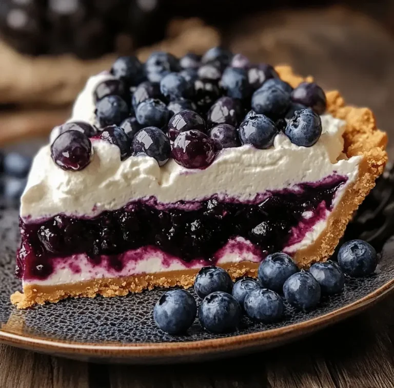 Creamy Blueberry Cream Cheese Pie – Easy No-Bake