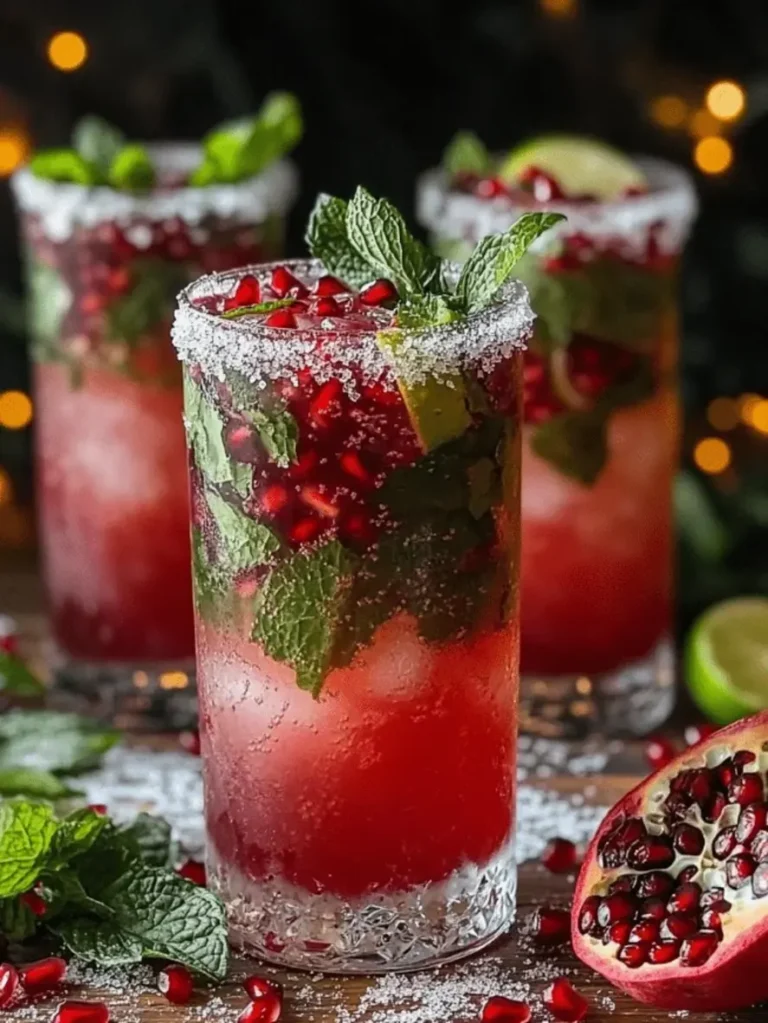 Festive Winter Pomegranate Mojito