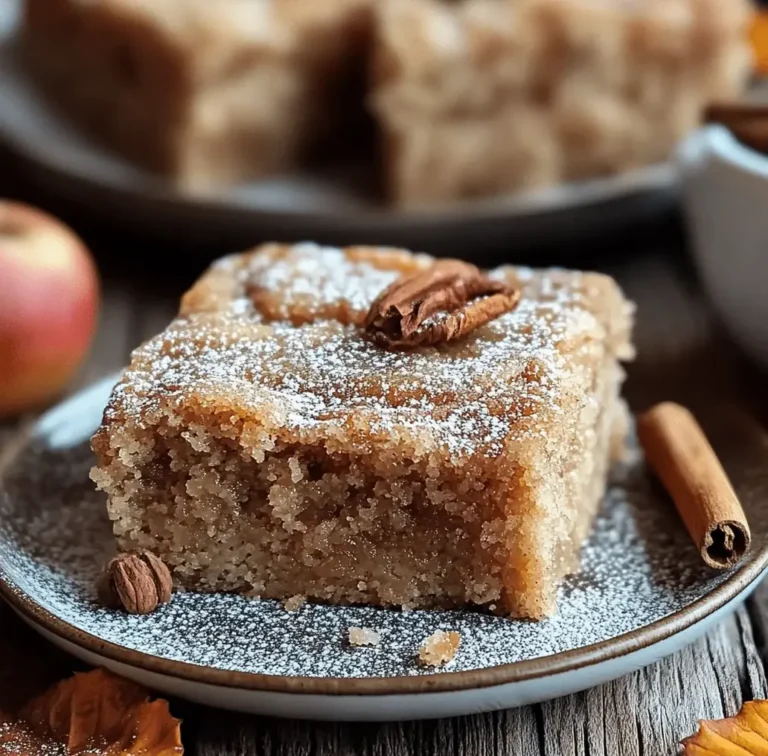 Cozy Fall Apple Sauce Spice Cake Bars
