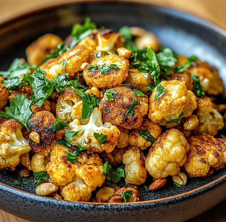 Sweet-Spicy Honey Curry Roasted Cauliflower