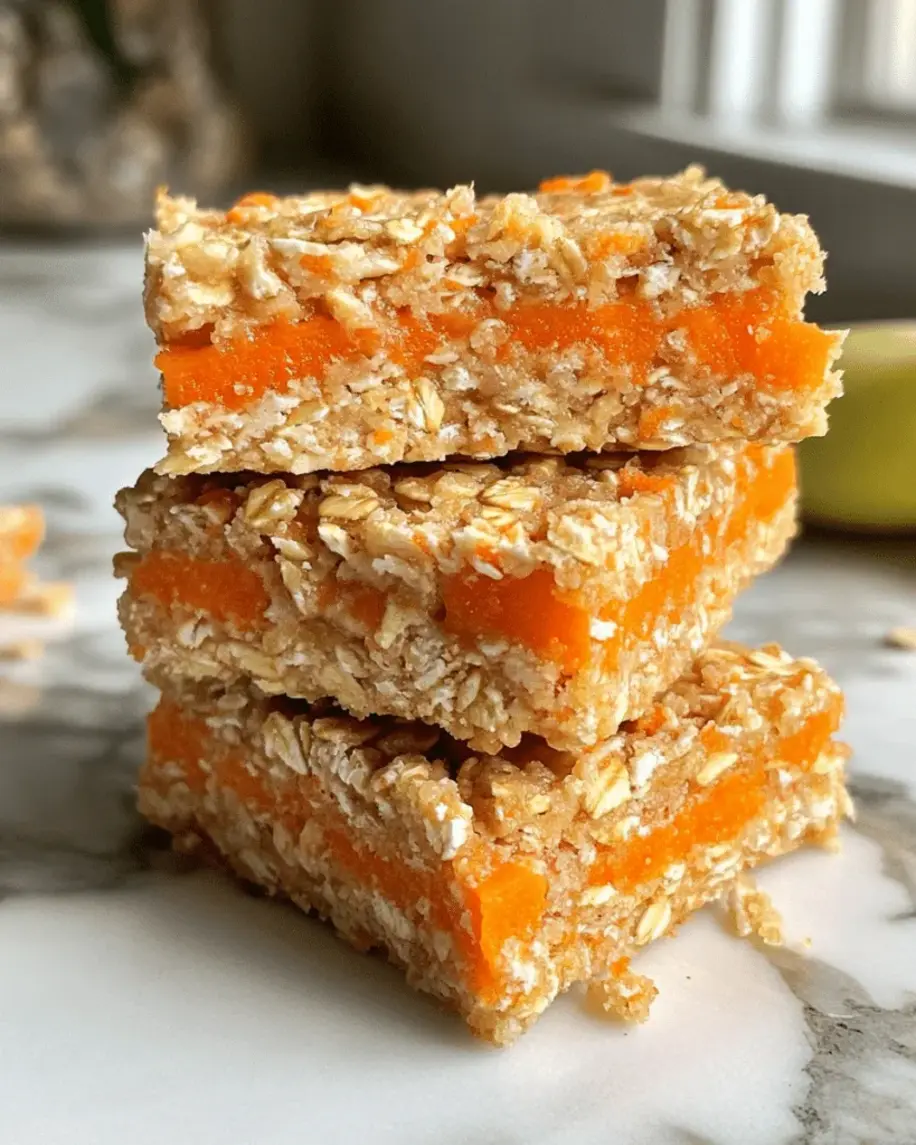 A happy dog eagerly enjoying carrot and apple oat bars.
