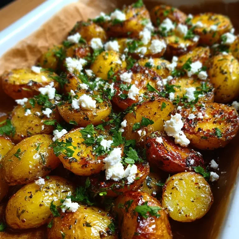 Greek Roast Potatoes Lemon Feta