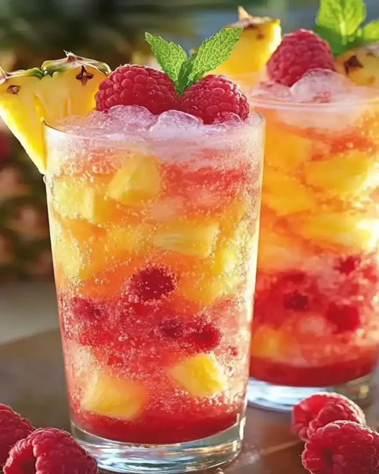 Raspberry Pineapple Fizz Recipe | Refreshing Party Drink