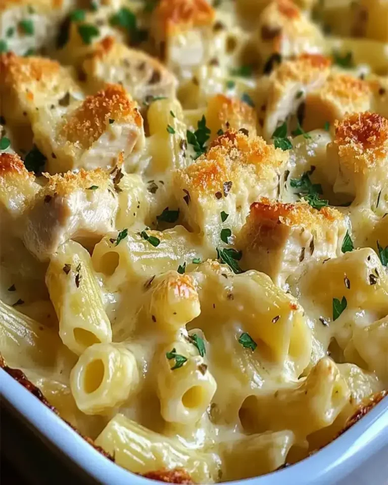Creamy Garlic Parmesan Chicken Pasta Bake – Easy Recipe