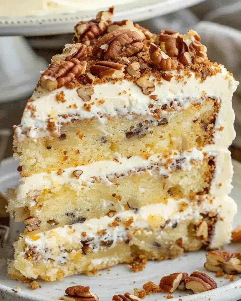 Southern Creamy Pineapple Pecan Cake – Easy & Delicious