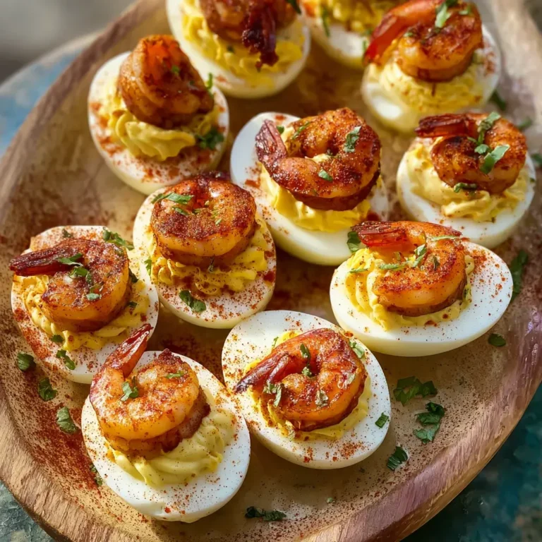 Seafood Boil Sauce Deviled Eggs