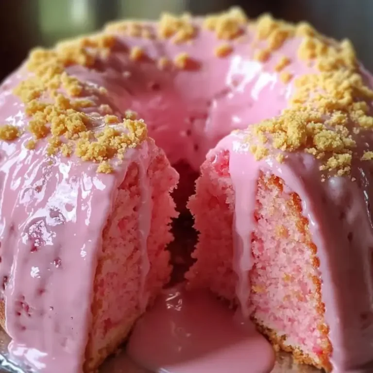 Decadent Strawberry Cheesecake Bundt Cake
