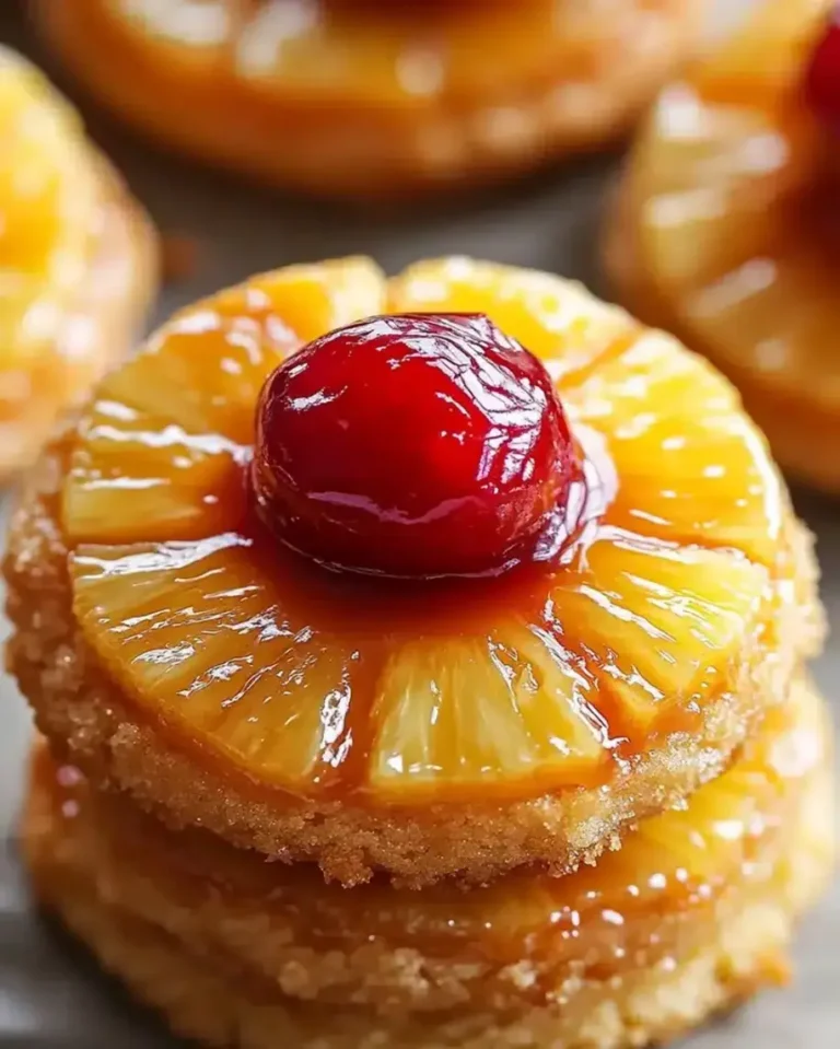 Mini Pineapple Upside-Down Cookies – Easy Dessert Recipe