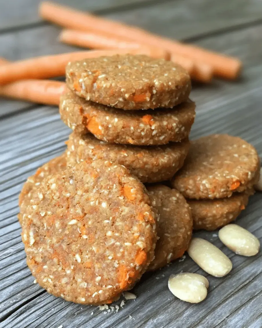 A joyful dog enjoying peanut butter carrot cookies on a plate