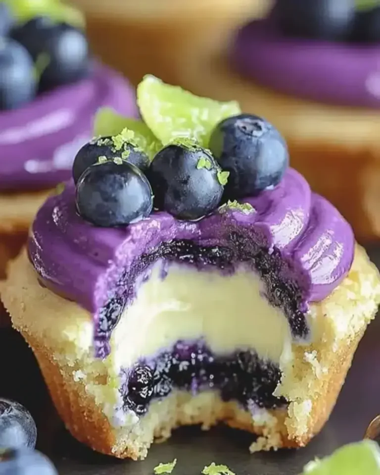 Blueberry Lime Cheesecake Cupcakes Recipe – Easy Dessert