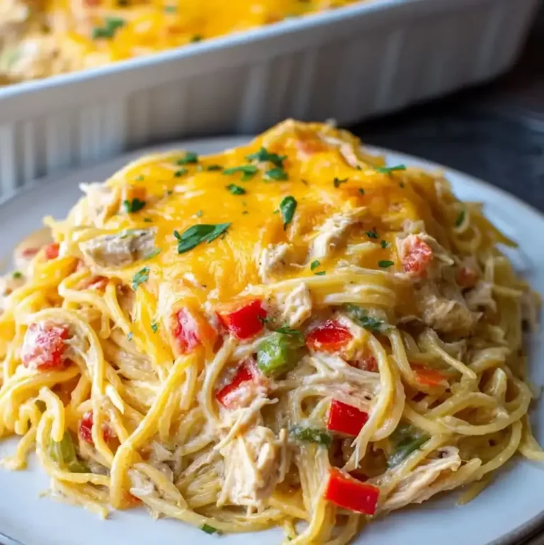 Spaghetti Chicken Casserole | Creamy Family Dinner Idea
