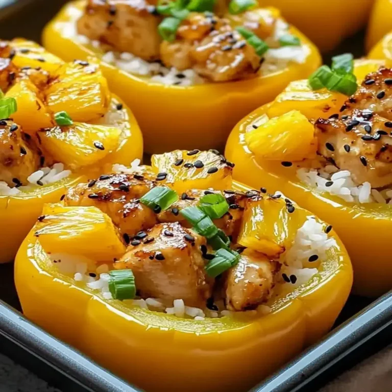 Teriyaki Pineapple Chicken Stuffed Peppers – Healthy Recipe