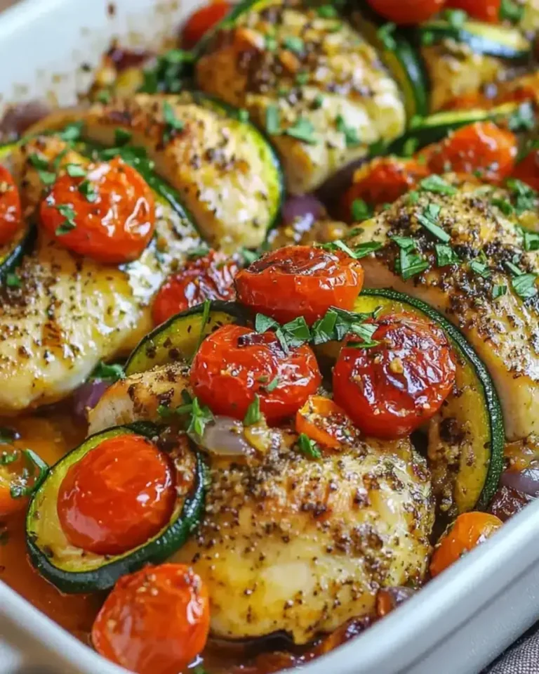 Mediterranean Chicken Zucchini Bake – Low-Carb Dinner