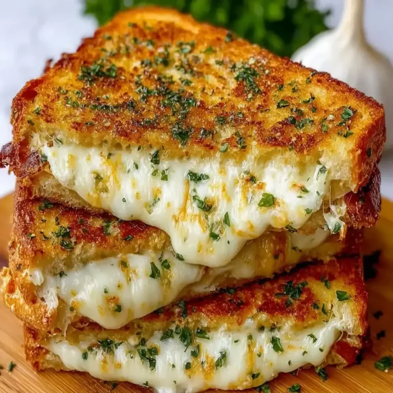 Garlic Bread Grilled Cheese | 15 min Lunch Idea