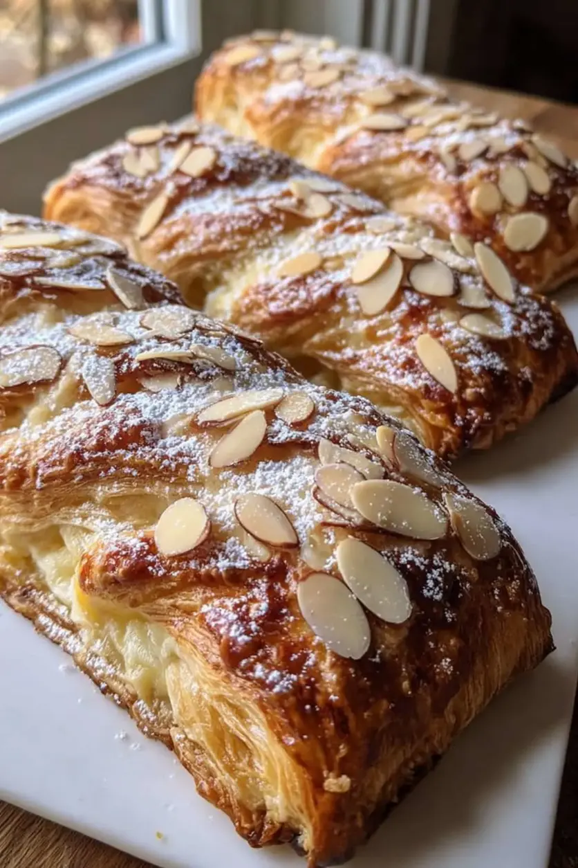 Slices of delicious creamsicle cake served on plates with garnish