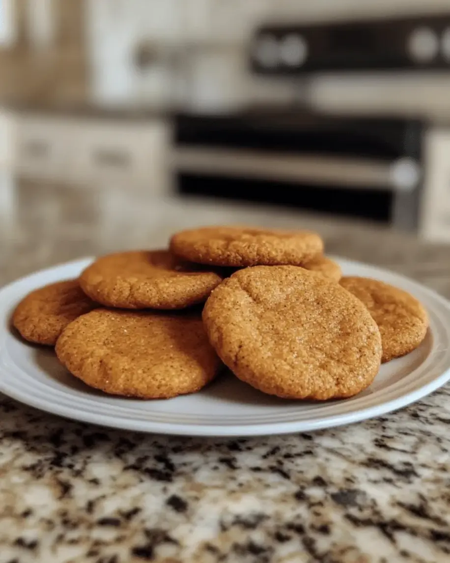 Batch of baked pumpkin cinnamon cookies cooling