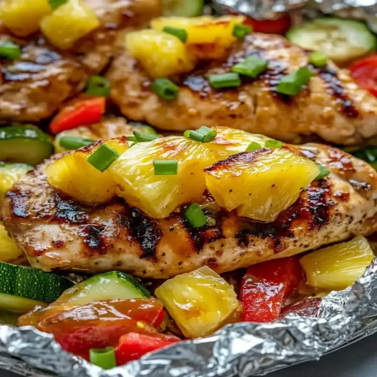 Teriyaki Chicken and Pineapple Foil Packets – Easy Dinner Recipe