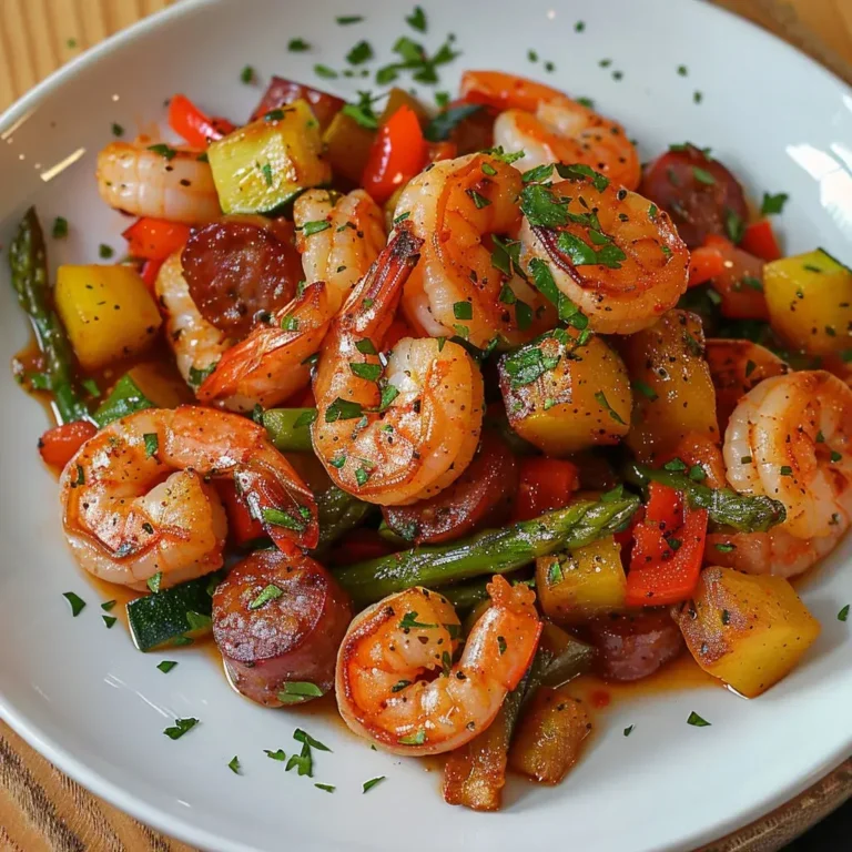 Shrimp and Sausage Veggie Skillet