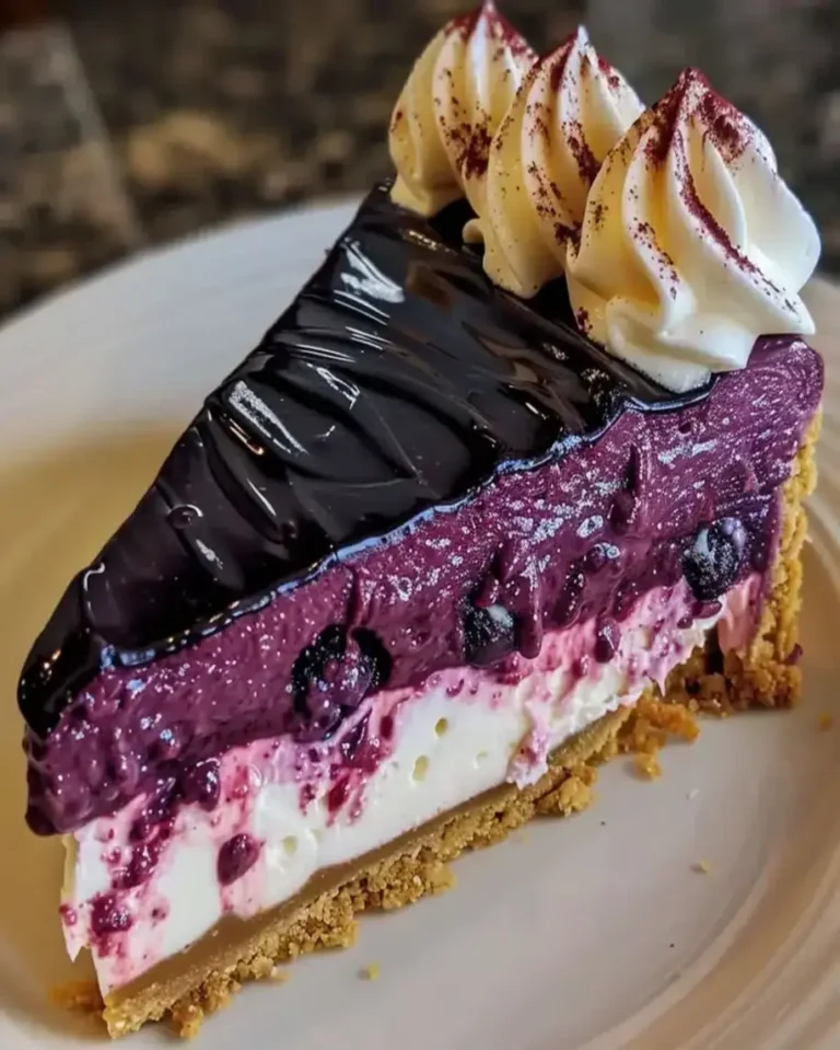 Easy Blueberry Velvet Cheesecake Recipe – Perfect Dessert