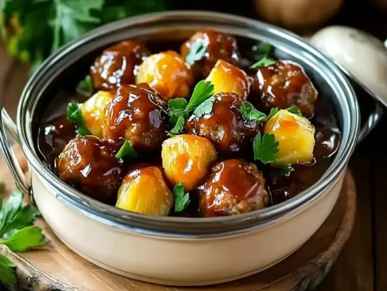Easy Barbecue Meatballs with Pineapple for Any Occasion