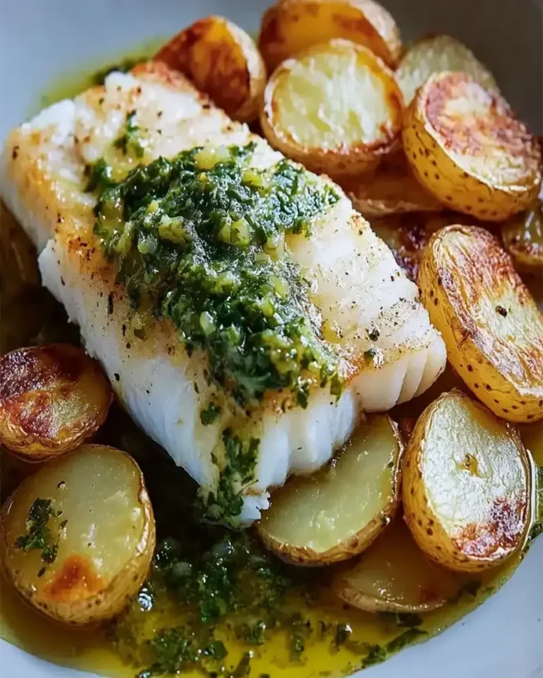 Cod with Potatoes and Salsa Verde Recipe 🥔 | A Basque Classic You’ll Love!