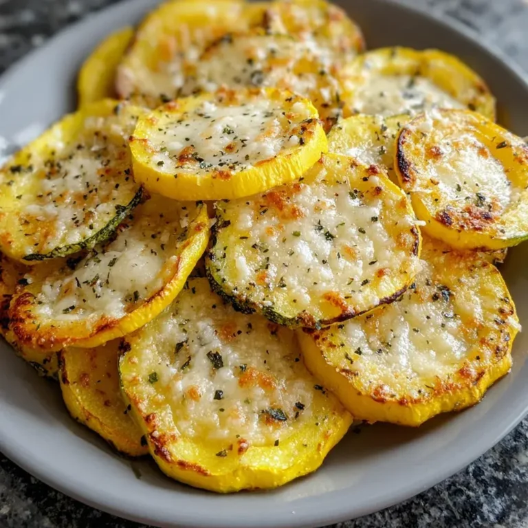 Roasted Parmesan Squash Slices