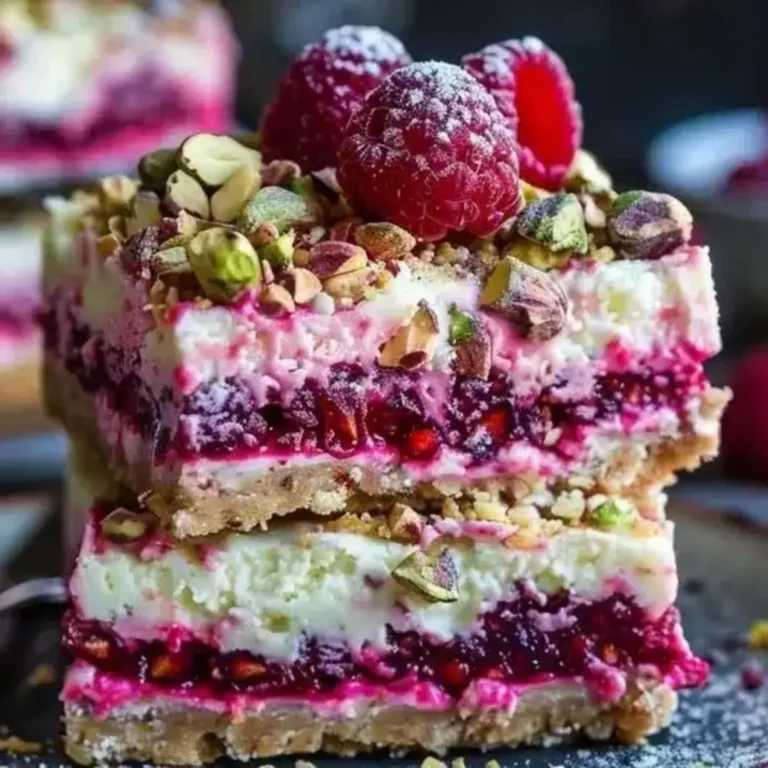 Heavenly Raspberry Pistachio Bars: A Delightful Treat