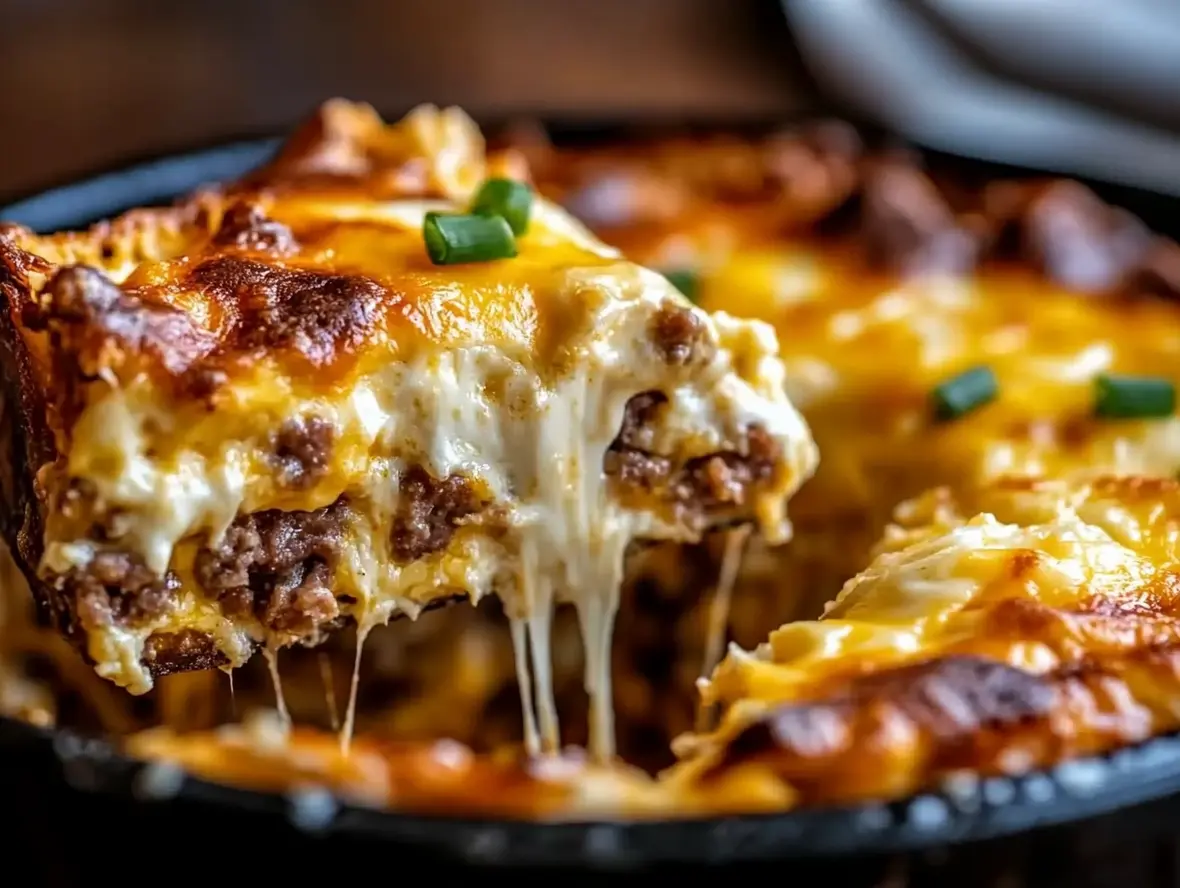 Classic Egg Casserole ready to serve