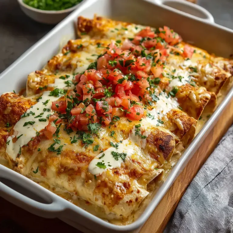 Queso Chicken Enchiladas Bake