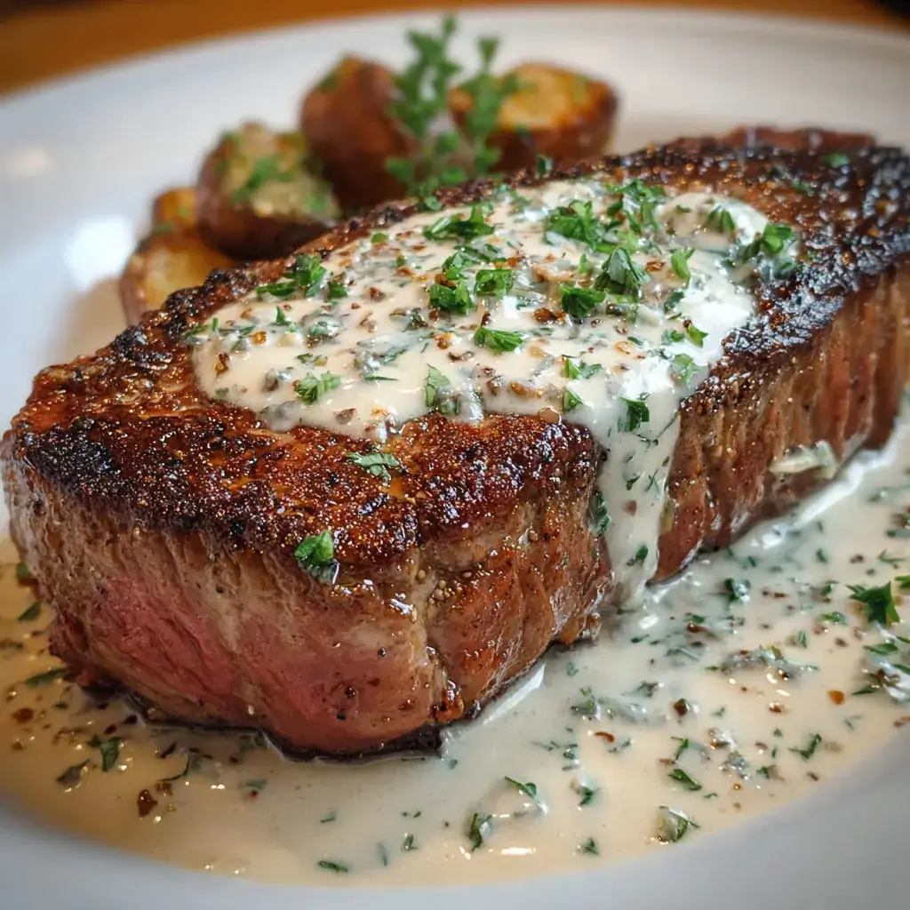 A beautifully plated Bourbon Steak Haunted Garlic dish, ready to serve with garnishes.
