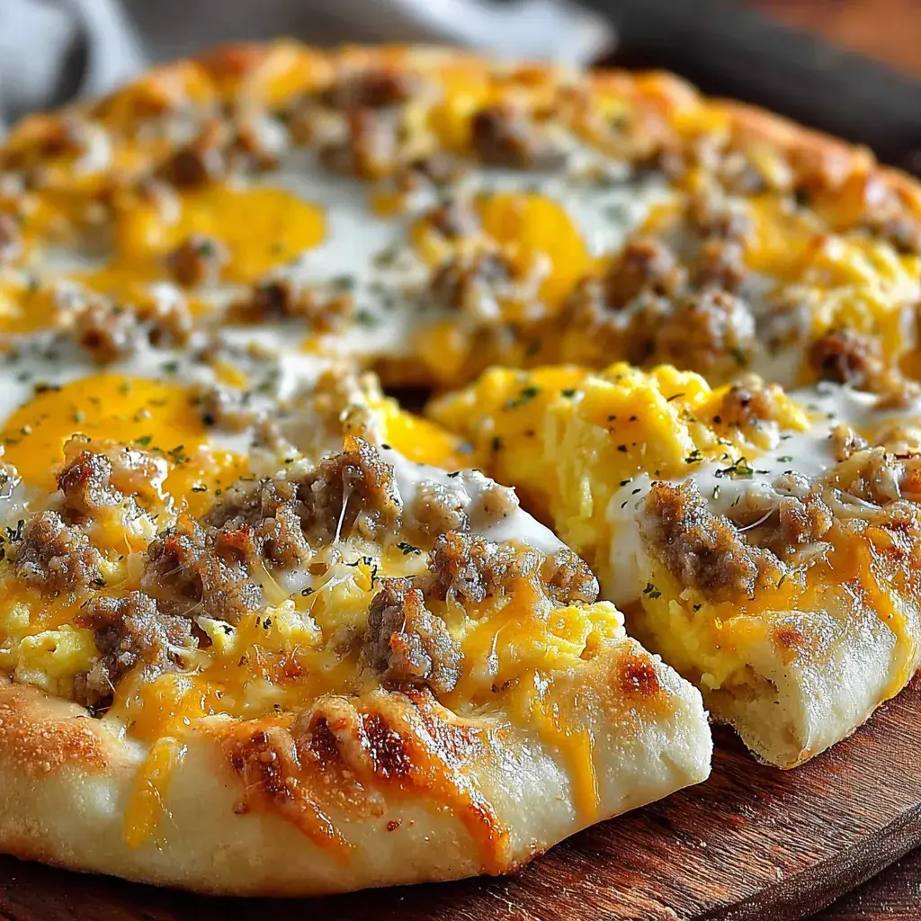 Final Baked Sausage Gravy Breakfast Pizza