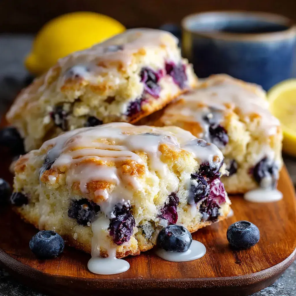 Golden blueberry butter swim biscuits fresh out of the oven