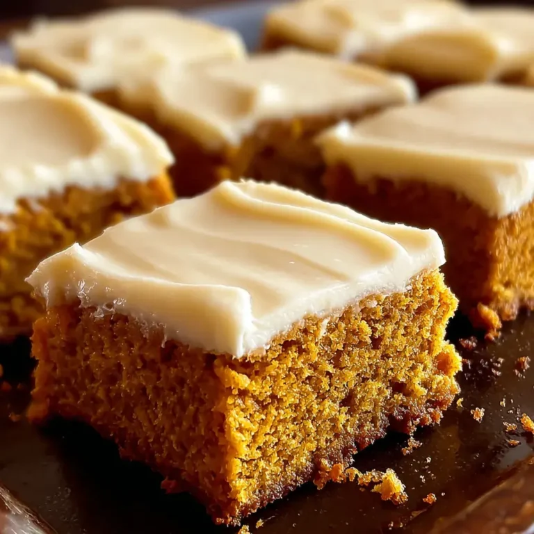Old-Fashioned Pumpkin Bars Cream Cheese