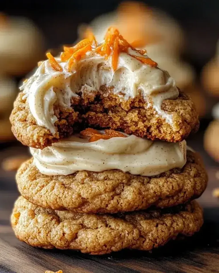 Easy Carrot Cake Cookies with Maple Cinnamon Frosting! 🥕