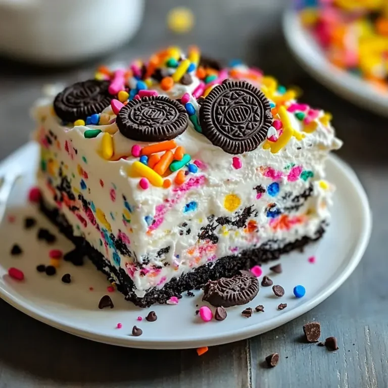 No-Bake Funfetti Oreo Icebox