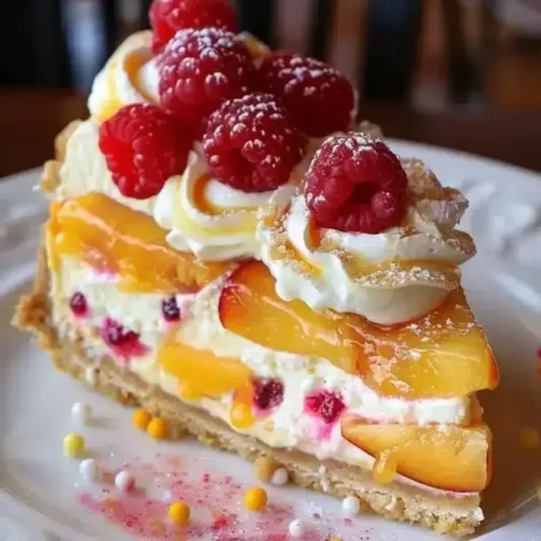 Peach Raspberry Cheesecake Delight | Summer Recipe