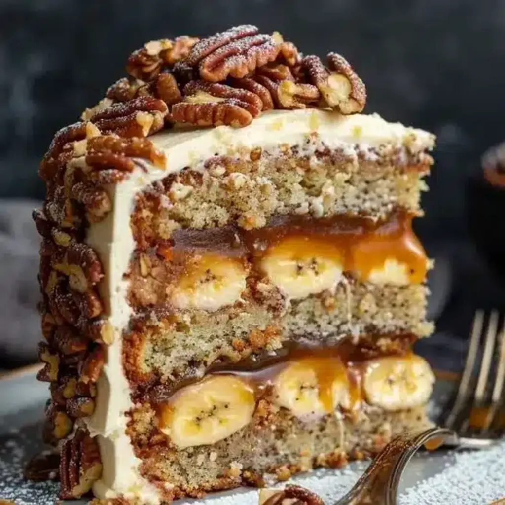 Banana Pecan Caramel Cake: A Delicious Treat