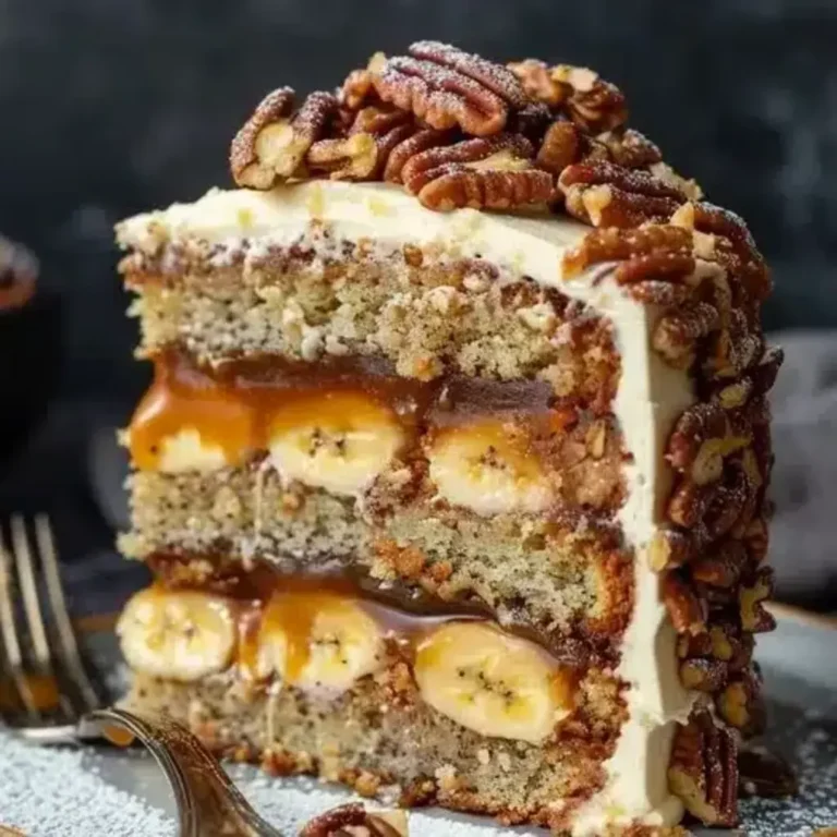 Banana Pecan Caramel Cake: A Delicious Treat