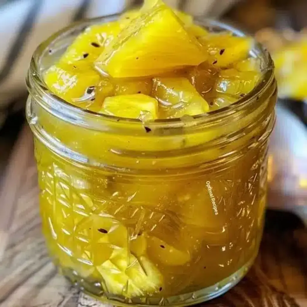 Pineapple Cowboy Candy in a jar