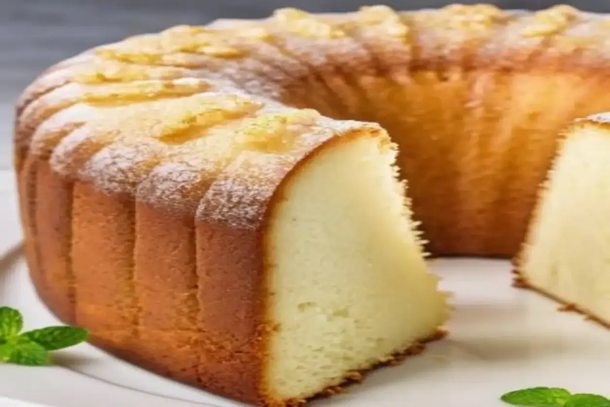 A beautifully baked Lemon Lime Pound Cake, possibly with a glaze.