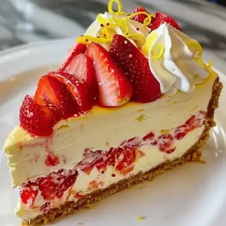 Strawberry Lemon Cheesecake: A Summer Delight