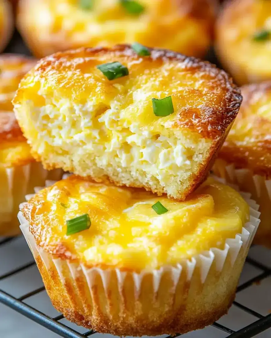 Fluffy Cottage Cheese Egg Muffins with vibrant veggies and cheese