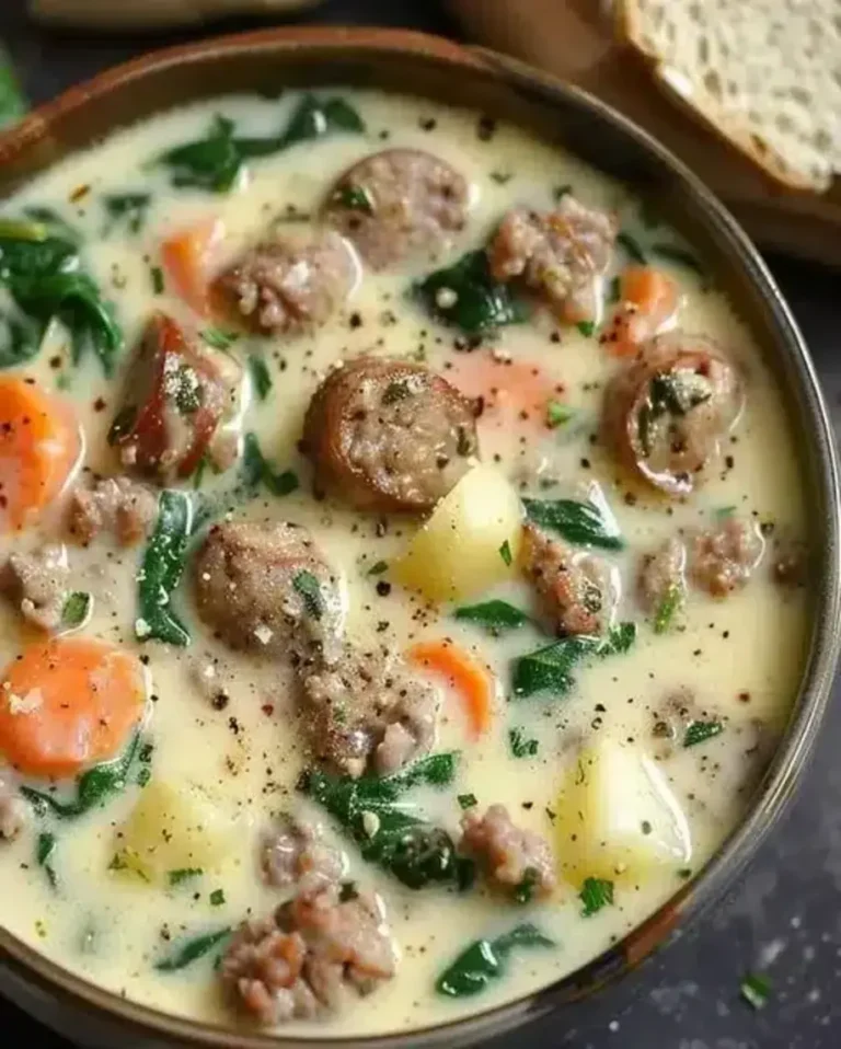 Creamy Parmesan Italian Sausage Soup Recipe Delight